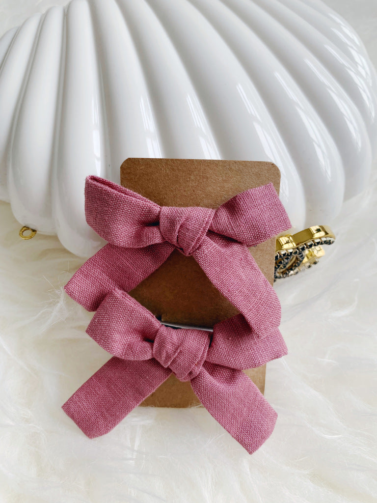 Maeve linen bow