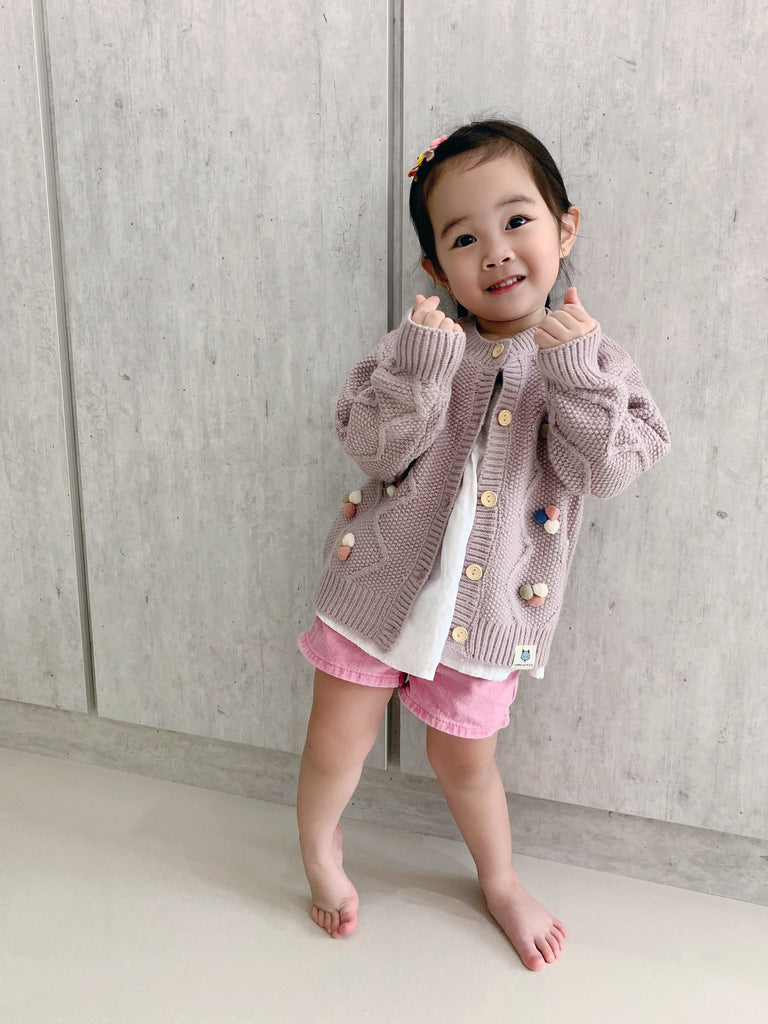 Pernille pom pom cardigan