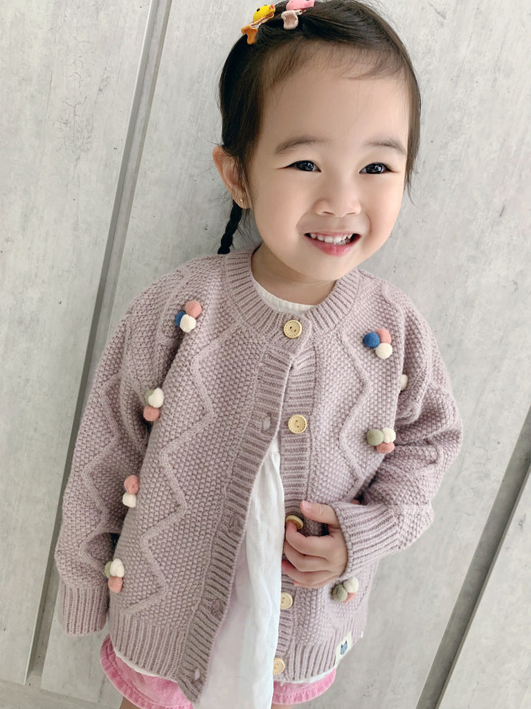 Pernille pom pom cardigan