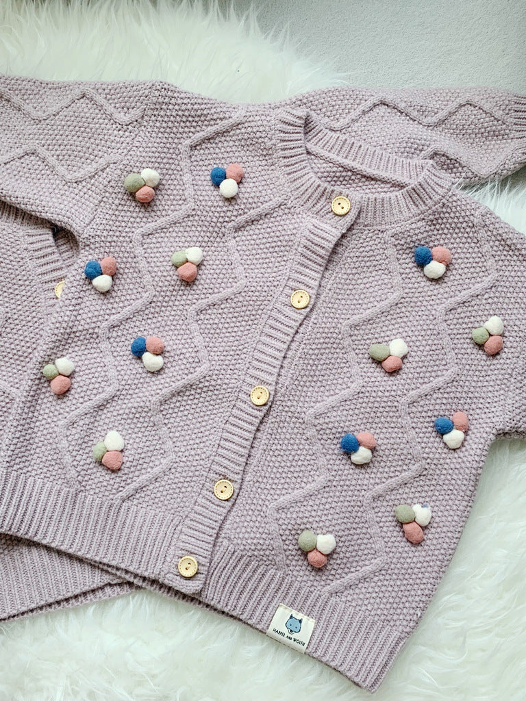 Pernille pom pom cardigan