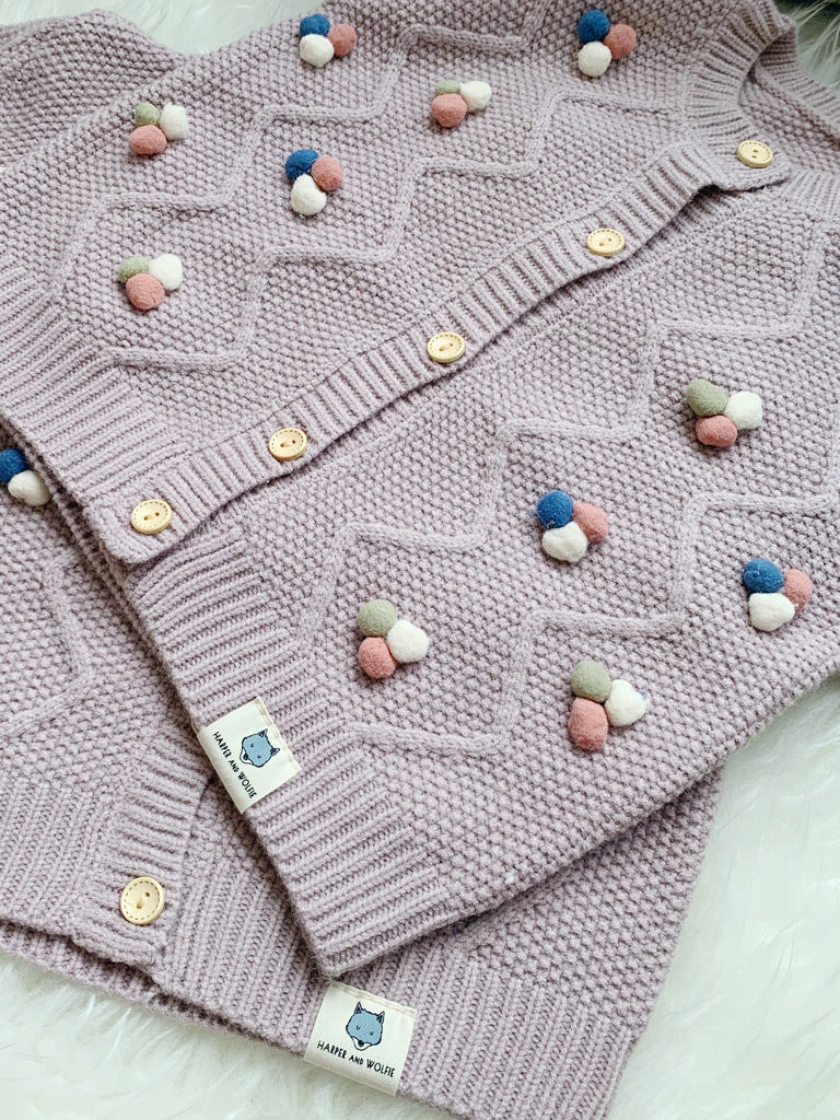 Pernille pom pom cardigan