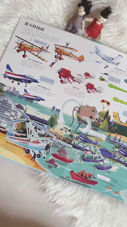 各种各样的飞机 Types of planes 3D pop-up