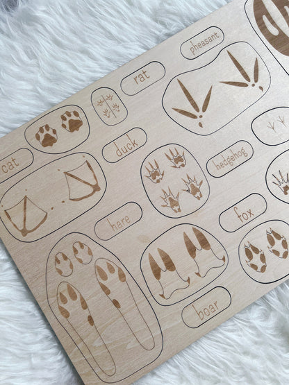 Foot prints wooden puzzle