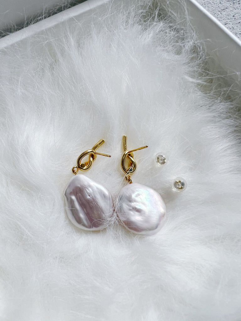 Kinn Celine Baroque Pearl Drop Earrings